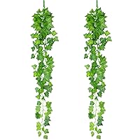 Artificial Hanging Plants, 2PCS 35.4 inch Lifelike Ivy Garland Artificial, Decorative Artificial Trailing Plants, Fake Vines Artificial Plants Greenery