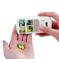 Smart Pill Box with LCD Digital Pill Container Memory Timer with Electric Alarm Medicine Pill Case Medicine Storage Box Pill Drug Container Gift