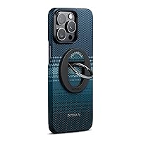 pitaka Case for iPhone 15 Pro Max with Magnetic Phone Ring Holder, Moonrise
