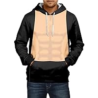 Novelty Hoodies for Men Printed Graphics Pockets Pullover Sweatshirts Lightweight Casual Comfy Hoody Sweatshirts