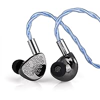 Linsoul TANGZU x HBB Wu Heyday HiFi Upgraded 14.5mm Planar Driver IEM with 5-Axis CNC Aluminum Shell, Detachable 3-in-1 Silver-Plated Cable