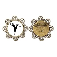 dance dancer performance art sports flower brooch pins jewelry for girls, ys/m