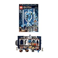 LEGO 76411 Harry Potter House Banner Ravenclaw, Hogwarts Crest, Castle Community Room Toy or Wall Display with Luna Lovegood Mini Figure, Collectible Travel Toy