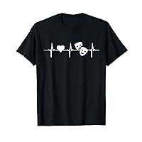 Theatre Heartbeat, Acting Masks Heartbeat Lover T-Shirt