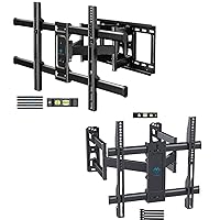 PERLESMITH Full Motion TV Wall Mount for 37-82 inch TVs up to 132 lbs, Max VESA 600x400mm PSLFK1, Corner TV Wall Mount for 26-60 inch up to 99 lbs, Max VESA 400x400mm PSCMF1