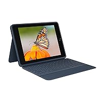 Logitech Rugged Combo 3 iPad Keyboard Case with Smart Connector for iPad (7th and 8th Generation) for Education - Classic Blue
