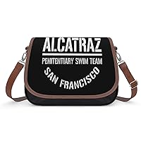 Alcatraz Penitentiary Swim Team San Francisco Messenger Bag Casual Crossbody Shoulder Bags Lightweight Waterproof Fashion Purse for Women