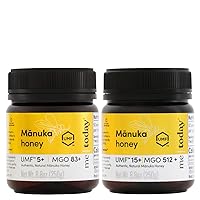 me today - 1 x Manuka Honey UMF 5+ (250g) and 1 x Manuka Honey UMF 15+ (250g) Bundle Offer, Authentic Honey from New Zealand