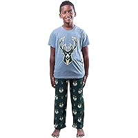 Ultra Game NBA Boys 2 Piece Tee Shirt & Lounge Pants Pajama Set (Sizes 4-20)