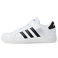 adidas boys Grand Court Elastic Lace and Top Strap Shoes