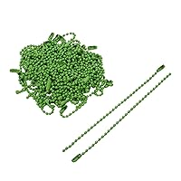 50Pcs Ball Beads Chain, Bulk Tag Metal Chain, 4.72 Inch Metal Chain Necklace Bulk with Connectors for Hanging Christmas Decoration Jewelry Making Tags Craft Projects,Green