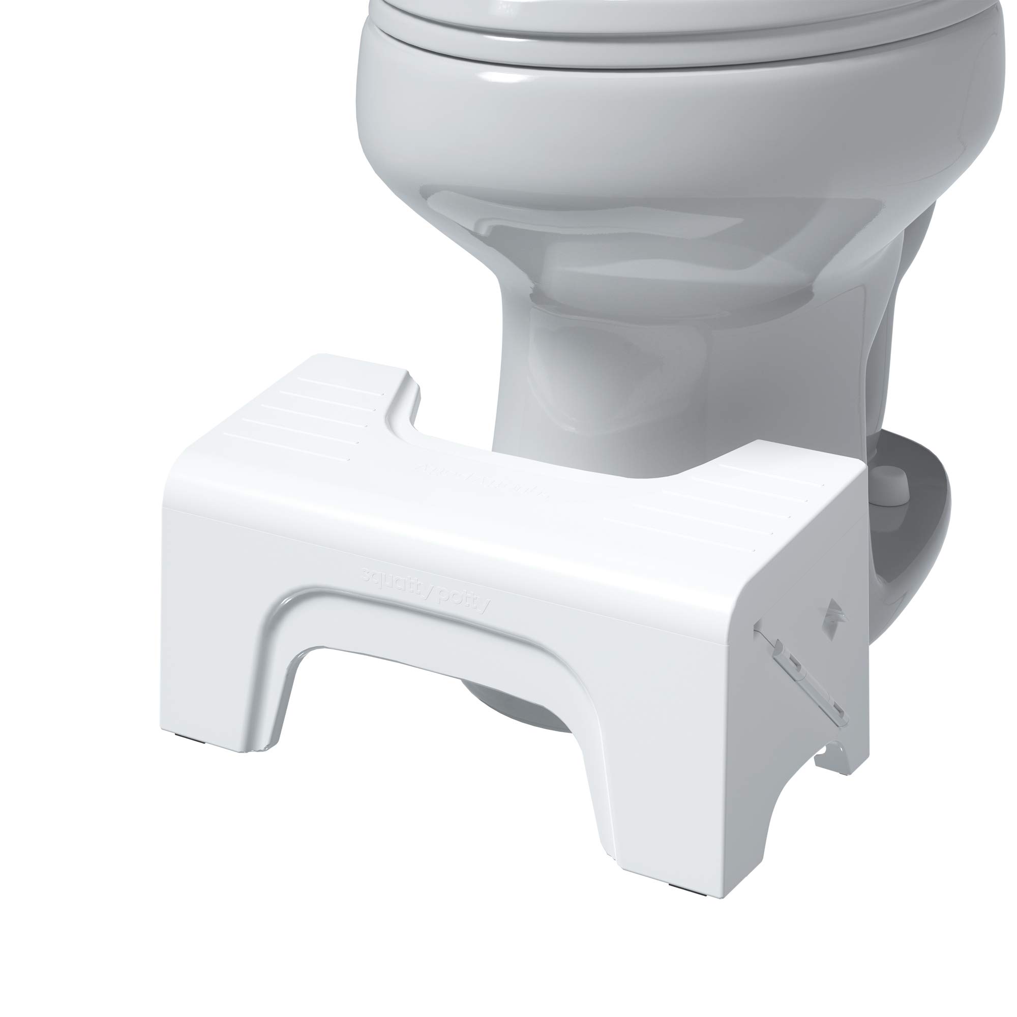 Squatty Potty Fold N Stow Compact Foldable Toilet Stool, White, 7