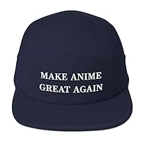 Make Anime Great Again Hat (Embroidered 5 Panel Camper Cap) Hand Drawn Animation, Japanese Cartoon Fan Gift