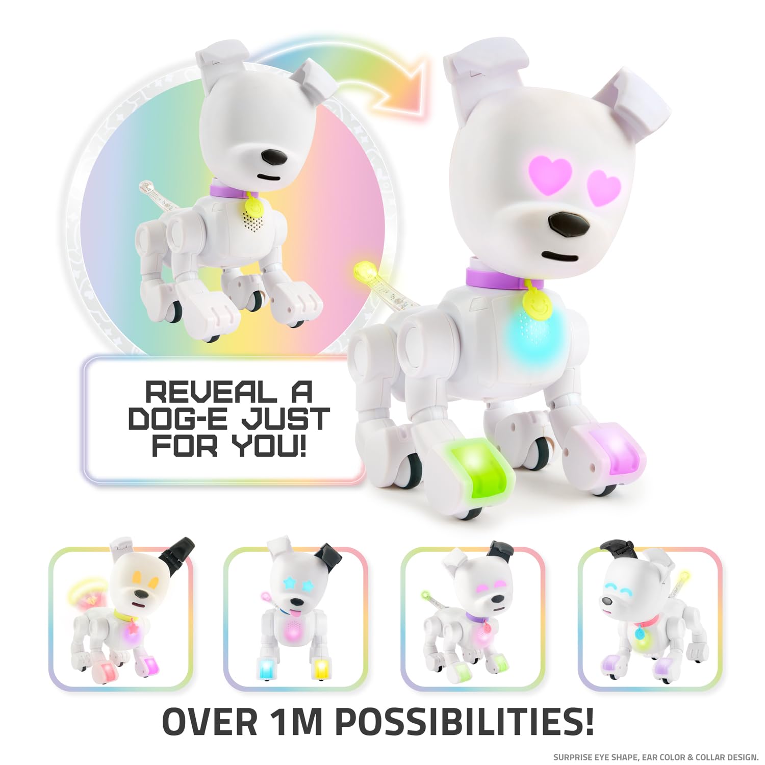 DOG-E by MINTiD Interactive Robot Dog with Colorful LED Lights, 200+ Sounds & Reactions, App Connected (Ages 6+)