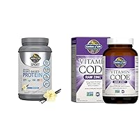 Organic Vegan Sport Protein Powder, Vanilla - Probiotics, BCAAs, 30g Plant Protein & Zinc Supplements 30mg High Potency Raw Zinc and Vitamin C Multimineral Supplement