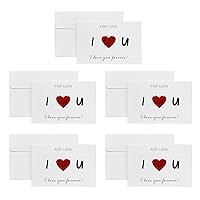 10 Pieces Valentine Cards With Envelope For Wife Husband Girlfriend Boyfriend Heart Designed Greeting Card Office Stationery