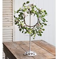 CTW Home Collection 370442 Extendable Farmhouse Wreath Holder, 23.5-inch Height, White