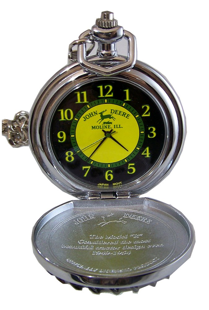 John Deere Franklin Mint Pocket Watch Model R Tractor LE, New