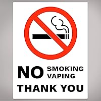 Avery No Smoking/Vaping Thank You Sign Label Stickers, Waterproof, UV Resistant, Preprinted, 11