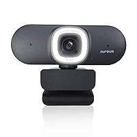 V32AFL 4K Webcam with Ring Light, Adjustable FOV, Premium CMOS Autofocus AI Auto-Framing, Noise Canceling Mics, Web Camera for PC/Laptop/Mac, for Streaming/Video Calling w/OBS/Twitch/Zoom/Teams