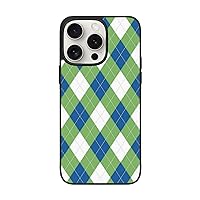 for iPhone 15 Pro Max Case, Argyle Pattern Soft TPU Protective Case Compatible for iPhone 15 Pro Max 6.7 Inch