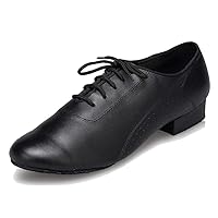 Men's Classic Lace-up Perforated Salsa Chacha Jazz Rumba Samba Ballroom Latin Modern Dance Shoes