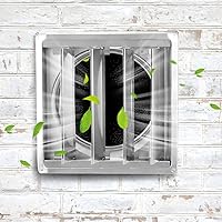 Stainless Steel Square Extractor Ventilation Cover - Fashionable and Reusable Air Vent Duct Grill - Keep Indoor Air and InsectFree - Easy Installation - Suitable for Range Hood
