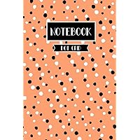 Dot Grid Notebook: Apricot Blank Dotted Journal | Cool Black and White Spot Print | For Writing, Journaling and Sketching