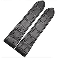 20mm/23mm Black Brown Alligator pattern Leather Band Strap Replacement for Cartier Santos 100XL W20106x8