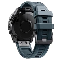 22 26mm Smart Watch Bands for Garmin Fenix 7 7X Silicone Straps Quick Release Watchband Fenix 6 5 6X 5X Plus/945 Bracelet Correa (Color : Black Green, Size : 22mm Fenix 6 6Pro)