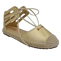 Womens Gladiator Sandals Lace Up Flat Espadrille Round Toe Shoes