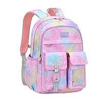 MITOWERMI Backpack for Girls Elementary Students Bookbags Middle School Book Bags Cute Stars-print Girls School Backpack