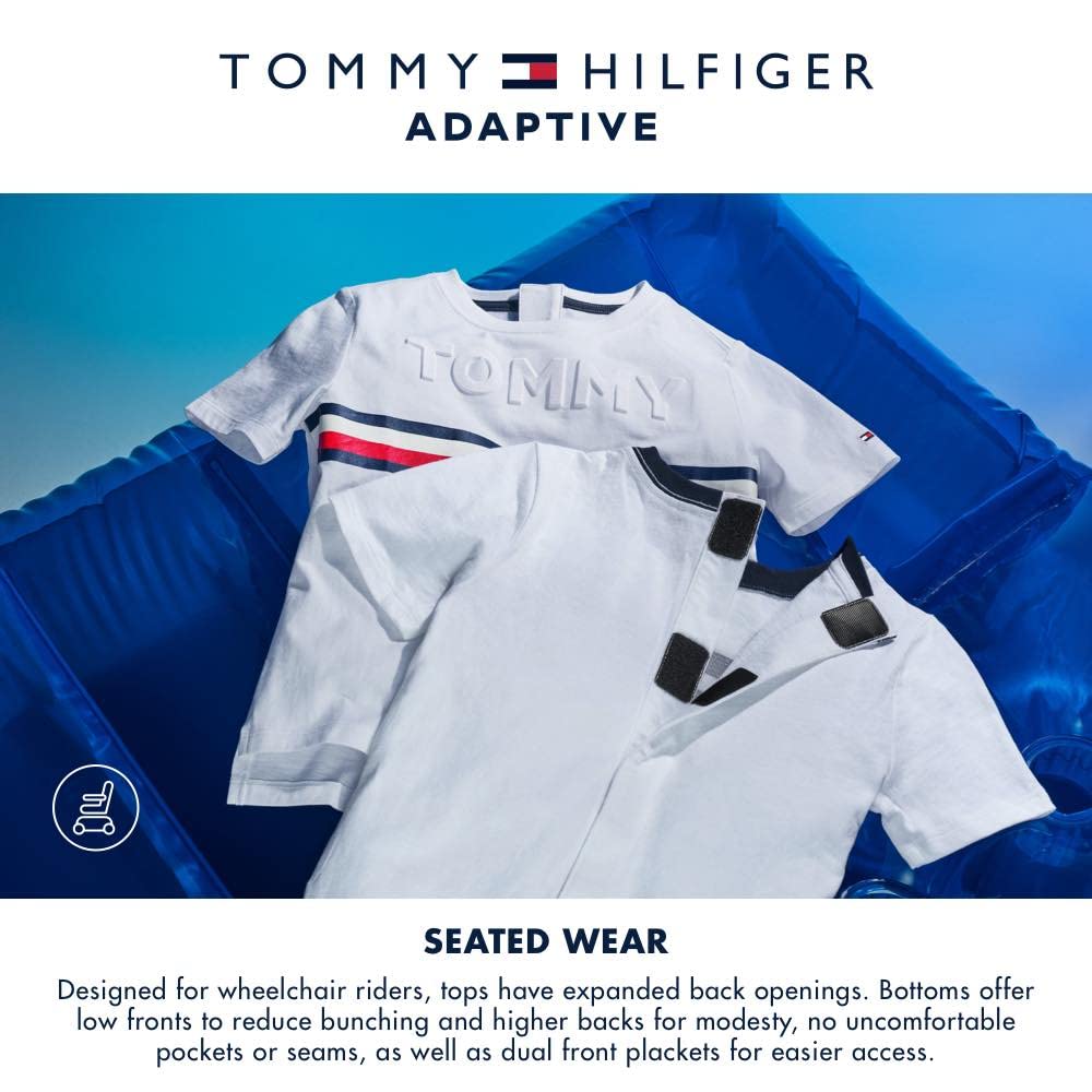 Tommy Hilfiger Women's Adaptive Seated Fit Knit Shirt with Velcro Brand Closure