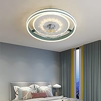Bedroom Ceiling Fan with Light and Remote Control 3 Speeds with Timer Kids Ceiling Lights Dimmable Led Fan Ceiling Light Ultra-Thin Modern Living Room Quiet Ceiling Fan Light/Blue
