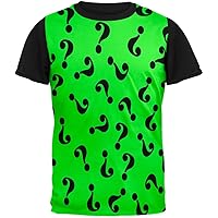 Old Glory Halloween Riddle Me This Costume Adult Black Back T-Shirt - Large