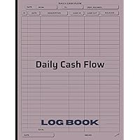 Daily Cash Flow Log Book: Petty Cash Large Book | Daily Cash Book and Financial Record Journal | Financial Record Keeping logbook For Business