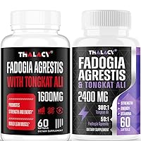 Fadogia Agrestis 1400mg & Tongkat Ali 1000mg Blend, Upgraded Fadogia Agrestis Tongkat Ali Supplement Bundle