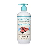 Hair Conditioner, Natural Conditioner with Plant Derived Formula, Contains Essential Oils and Extracts, Suitable for Whole Family, Fragrance-Free, 17 fl oz.
