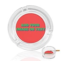 Personalized Ashtrays Made Of Glass - Ashtrays For Household And Catering - Glass Ashtrays For Cigarettes - Smoking Collectors Made Of Thick Glass - Table Ashtrays,Custom,8.5 * 3.5Cm