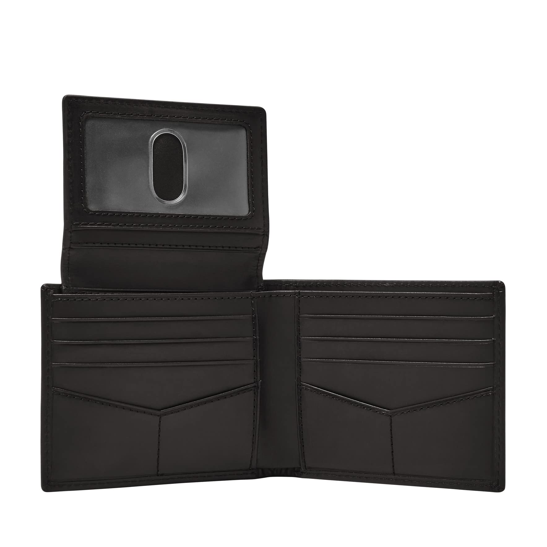 Fossil Men's Derrick Leather RFID-Blocking Bifold Passcase with Removable Card Case Wallet for Men