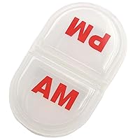 Chef Craft Select Plastic AM/PM Pocket Pill Pack, 3 inches in Length, Clear