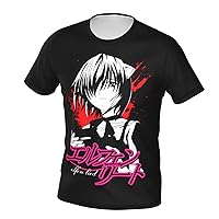 Anime Elfen Lied Lucy T Shirt Mens Summer Round Neck T-Shirts Casual Short Sleeves Tee