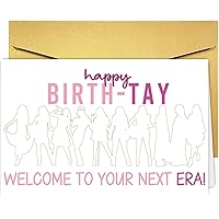Popular Singer Inspired Birthday Cards, Pop Culture Happy Birth-TAY Card For Him Her, Bday Gift Merch, Singer Posters for Birthday Decorations, Sweet Birthday Gifts for Women Girls
