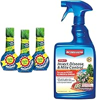 Houseplant Food, Concentrate, 5.9 Oz (3-Pack) with BioAdvanced 3-in-1 Insect, Disease and Mite Control, Ready-to-Use, 24 oz
