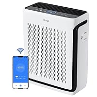 Air Purifiers for Home Large Room Bedroom Up to 1110 Ft² with Air Quality and Light Sensors, Smart WiFi, Washable Filters, HEPA Sleep Mode for Pets, Allergies, Dust, Pollon, Vital 100S-P, White