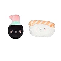 Pearhead Sushi & Soy Sauce Cat Toys, Set of 2, Plush Interactive Chew Toys, Pet Owner Must Have Catnip Toys, Set of 2 Plush Toys, Sushi and Soy Sauce Catnip Toys