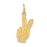 14k Peace Sign Charm Fine Jewelry Gift For Her For Women