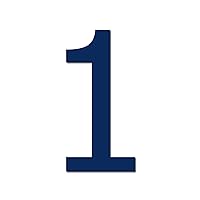 House Number 1 Tahoma Door Numbers in 3 Sizes (15, 20, 25cm / 5.9, 7.8, 9.8in) Modern Floating House Number Acrylic incl. Fixings, Colour:Navy, Size:20cm / 7.9'' / 200mm