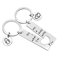 Couple keychain Home Keychain Home is Wherever I’m with You Keychain Set for Wife Husband Girlfriend Boyfriend Christmas Birthday Valentines Day Gifts