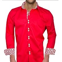 Men Red Christmas Dress Shirts - Made in The USA